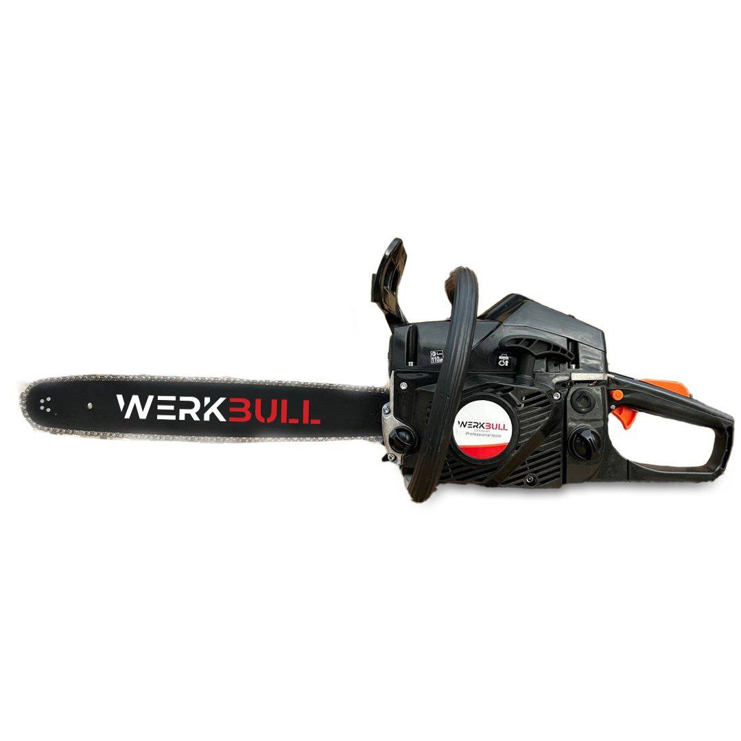 Професионална Бензинова Резачка WerkBull 72cc – 55 см шина, 2 вериги + 36 месеца гаранция