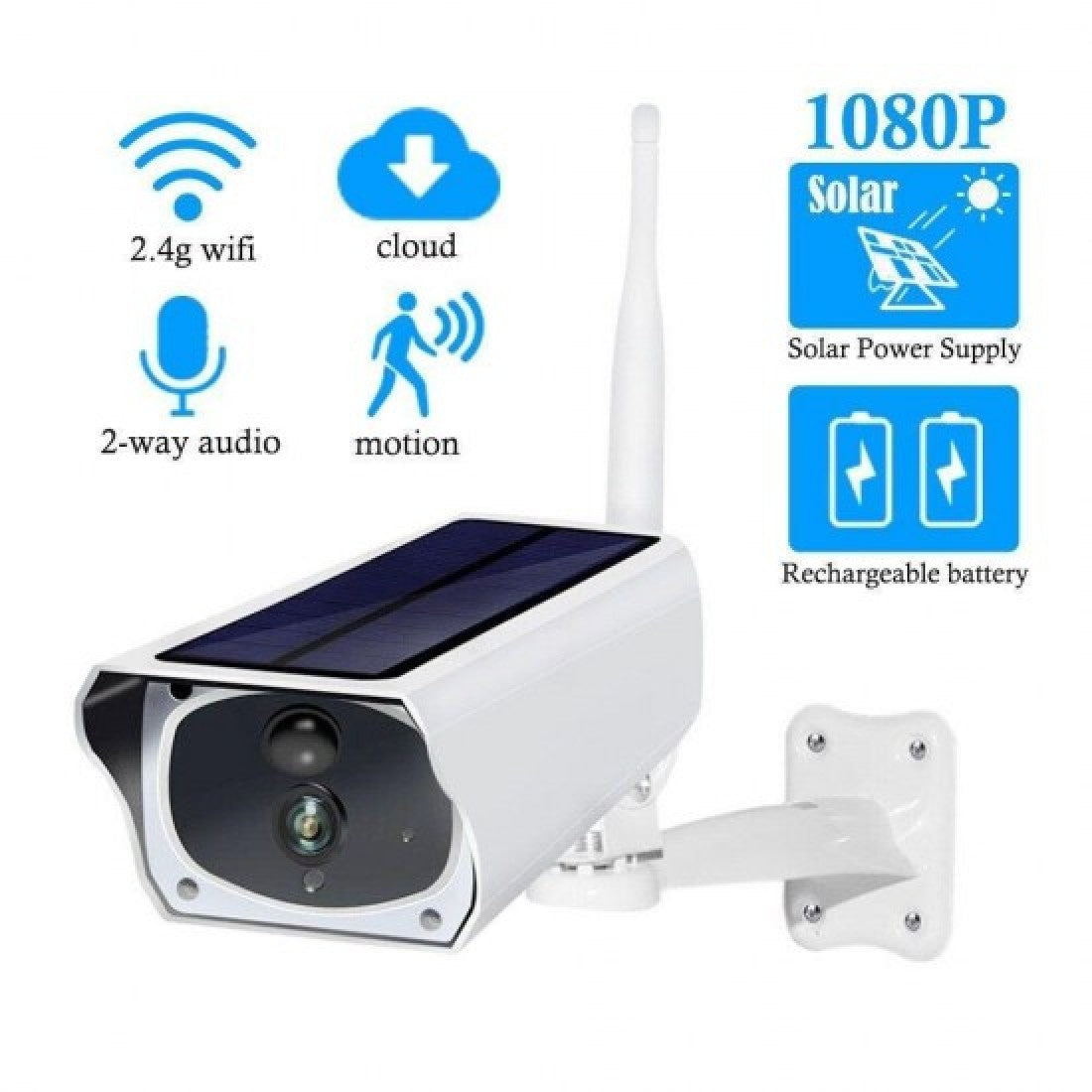 Соларна Водоустойчива Wifi камера FUll HD безжична, безкабелна