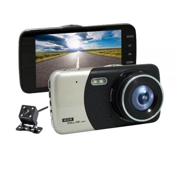 Авто Видеорегистратор + ПОДАРЪК камера за задно виждане WDR Full HD 1080 – alt